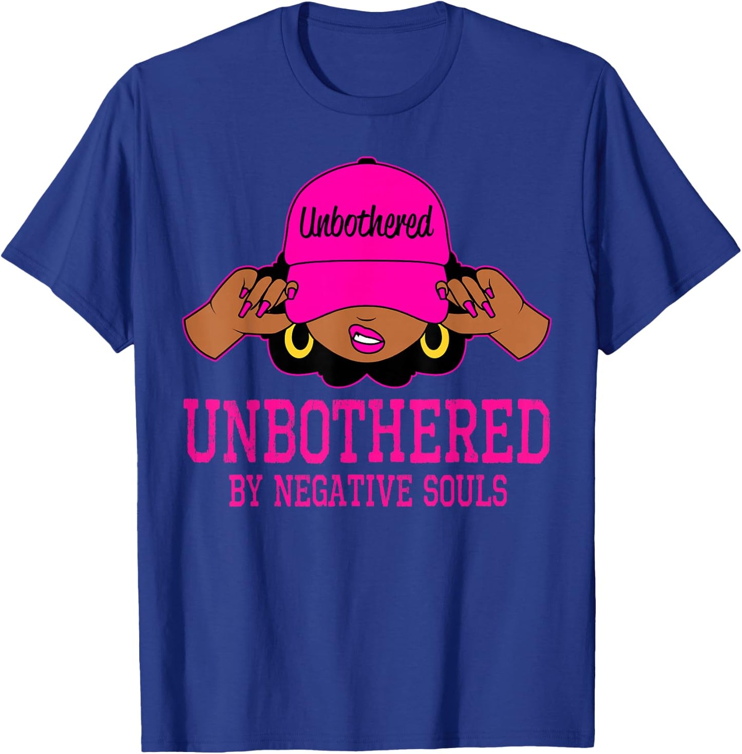 Unbothered Sassy Black Woman African American Afro Queen T-Shirt - T-Shirt | Royal