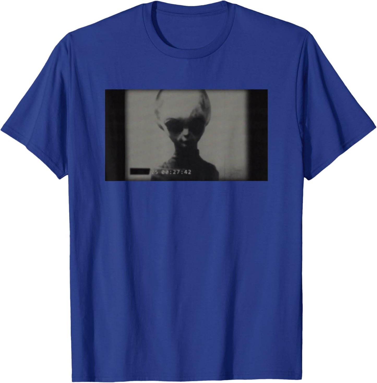 Skinny Bob Alien 1961 KGB Video Real Grey Alien T-Shirt - T-Shirt | Royal