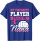 Nana Volleyball Fan Player Grandmother Team Sport Spiker T-Shirt - T-Shirt | Royal