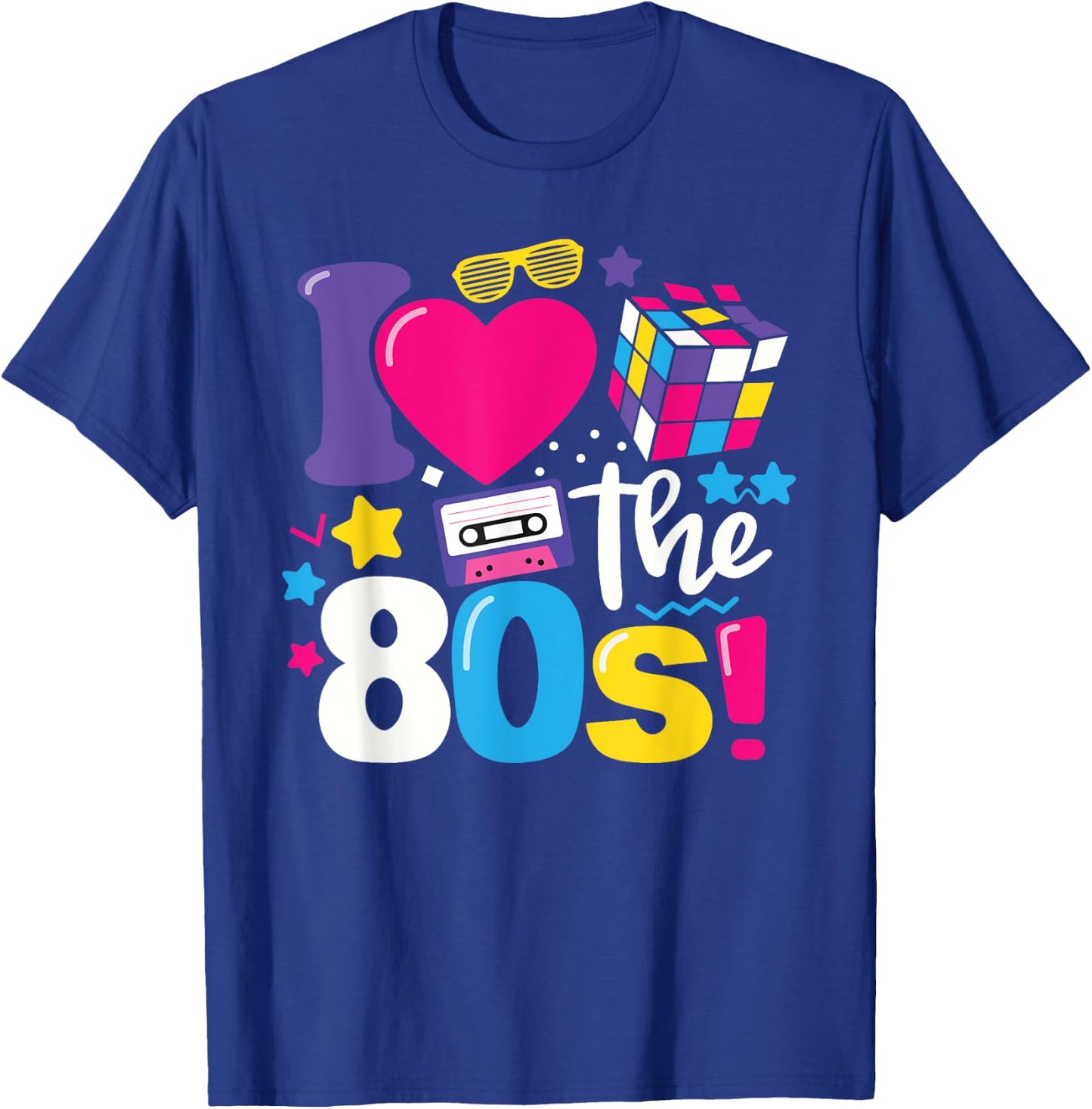 I Love The 80s Clothes and Men Party Funny T-Shirt - T-Shirt | Royal