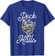 Peck The Halls | Cute Christmas Chicken T-Shirt - T-Shirt | Royal
