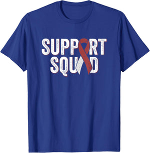 Head and Neck, Throat, Oral Cancer Support Squad T-Shirt - T-Shirt | Royal