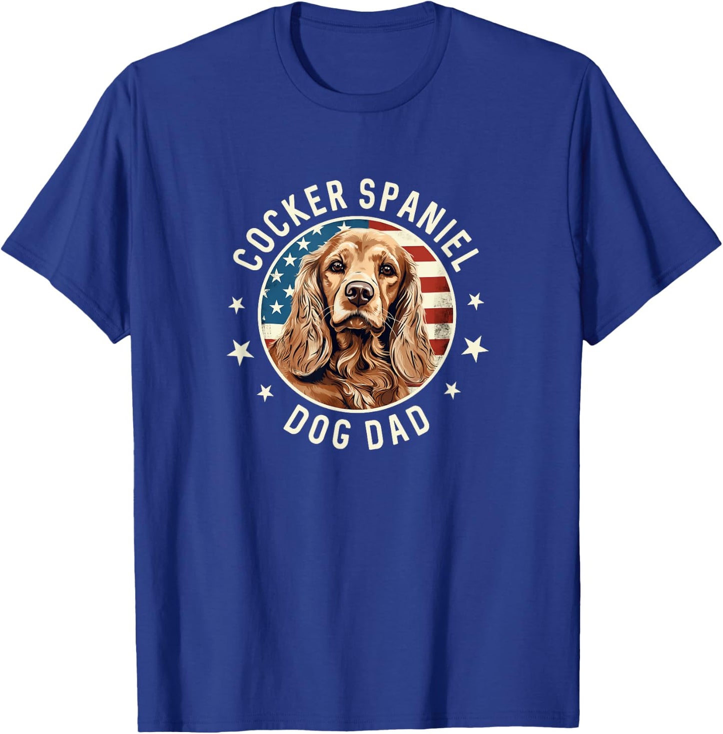Cocker Spaniel Gifts Golden Cocker Spaniel Dog Dad T-Shirt - T-Shirt | Royal