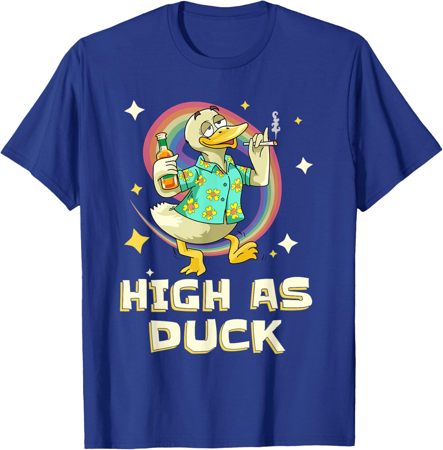 Grass Duck Weekend Cannabis Stiffer THC Joint Beer Weed T-Shirt - T-Shirt | Royal
