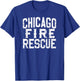 Chicago Illinois Fire Rescue Firefighters Firemen T-Shirt - T-Shirt | Royal