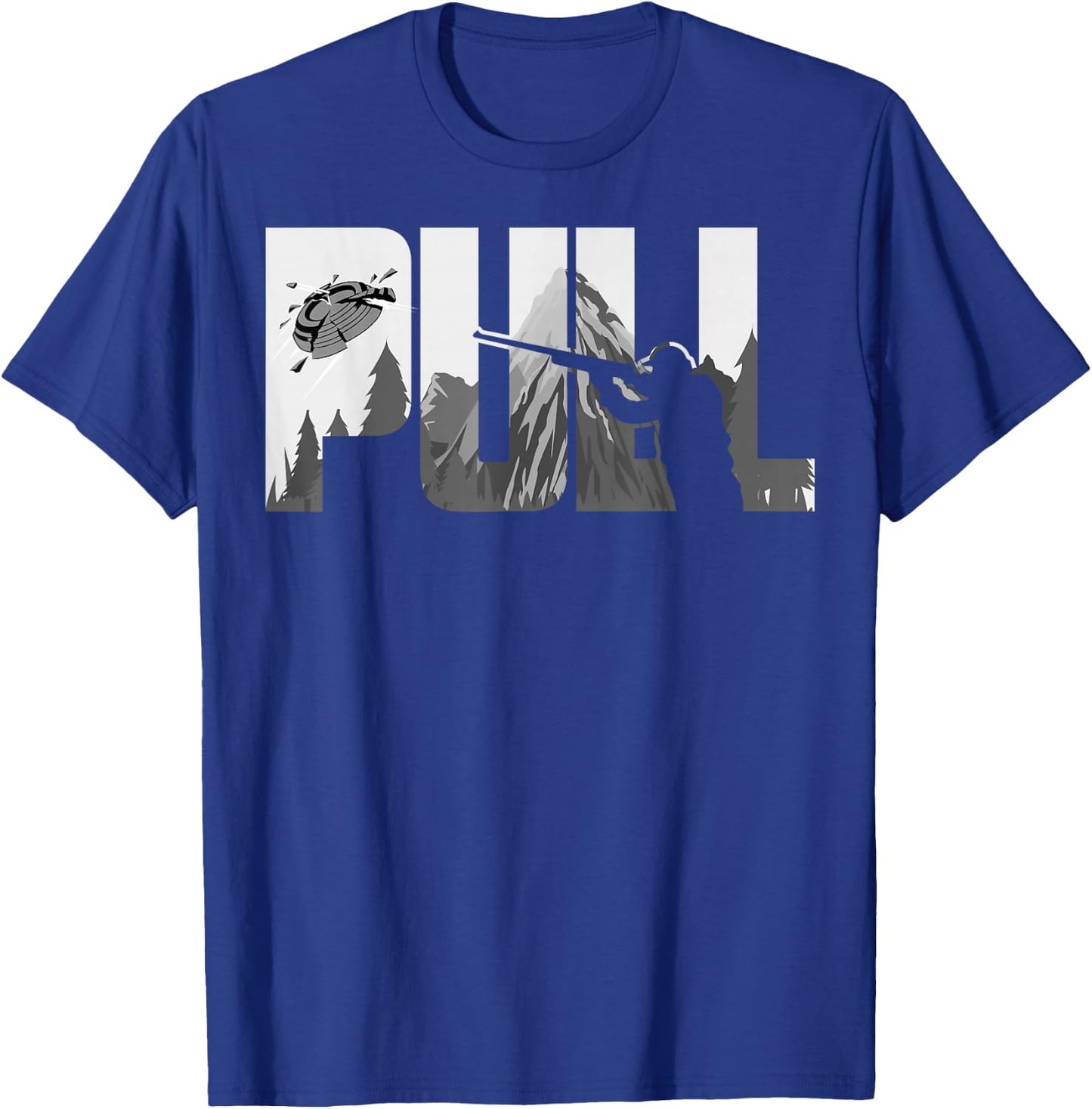 Pull Clay Shooting Cute Pigeon Shooters Players Funny Gift T-Shirt - T-Shirt | Royal