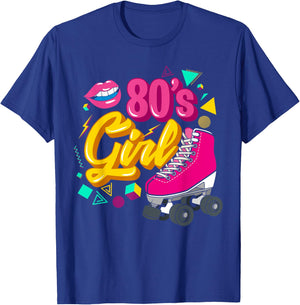 80s Party Theme Party Outfit Costume Vintage Retro 80's Girl T-Shirt - T-Shirt | Royal