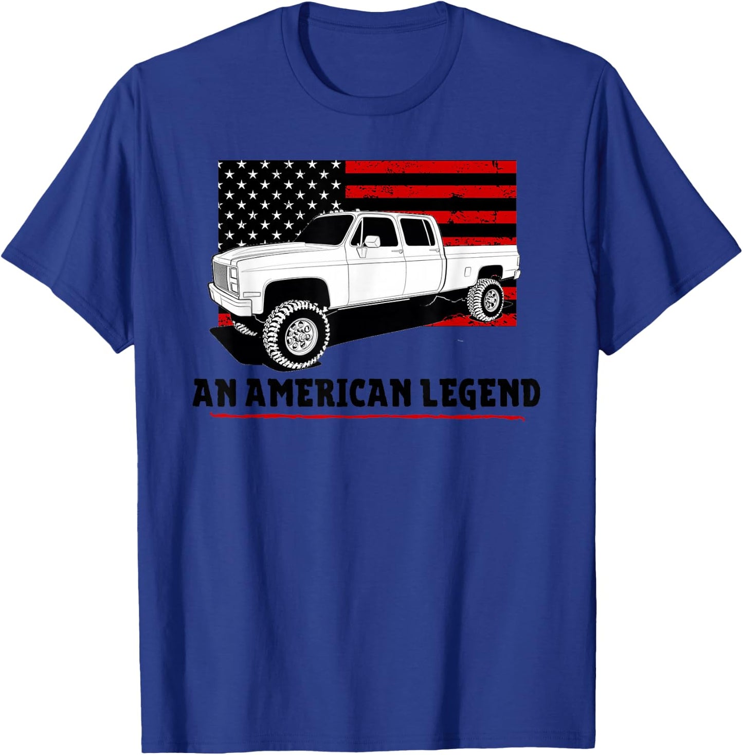 Lifted Square Body Truck American Muscle Shirt 4x4 T-Shirt - T-Shirt | Royal