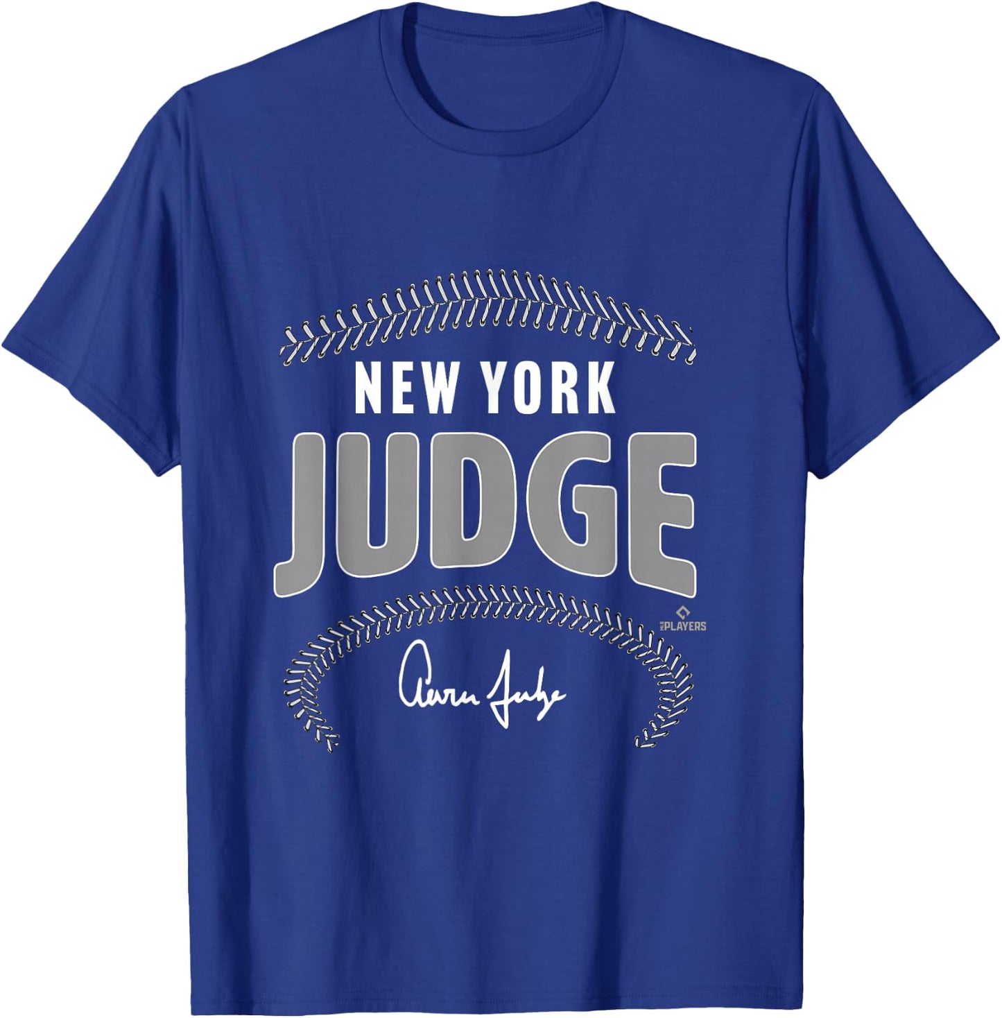 Aaron Judge New York Name & Number (Front & Back) MLBPA T-Shirt - T-Shirt | Royal