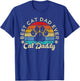 Funny Cat Daddy Shirt Cat Father Vintage Best Cat Dad Ever T-Shirt - T-Shirt | Royal