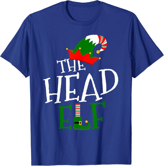 The Head Elf Family Matching Group Gift Christmas Costume T-Shirt - T-Shirt | Royal