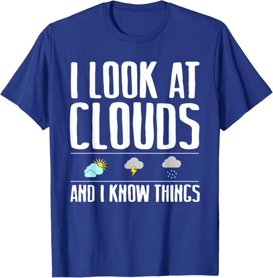 Funny Meteorologist Gift Cool Chaser Weather Forecast Clouds Small T-Shirt - T-Shirt | Royal