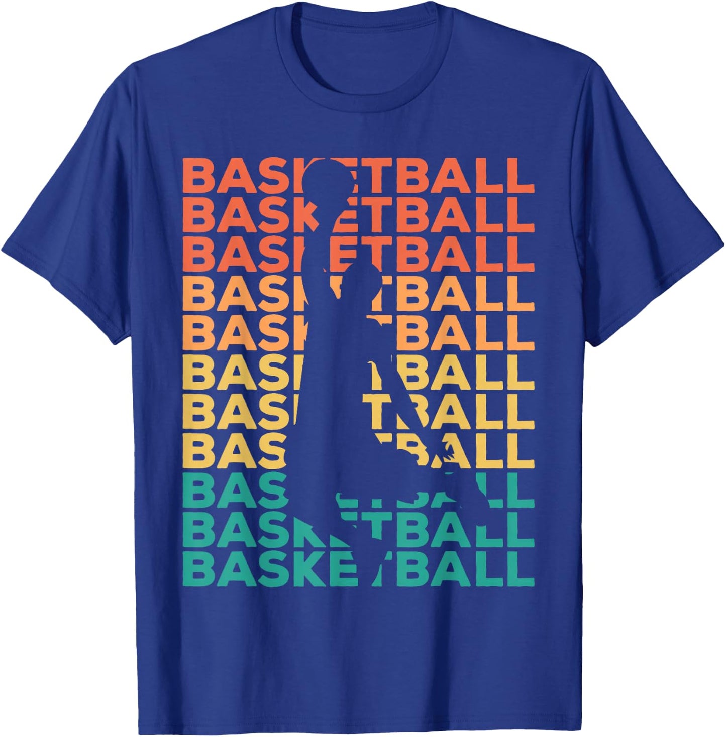 Retro Vintage Basketball Gift Basketball Players T-Shirt - T-Shirt | Royal