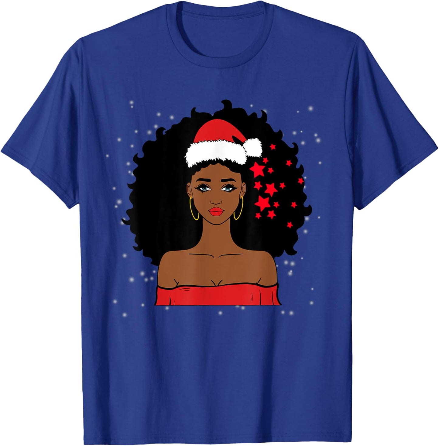 African American Christmas Santa Claus T-Shirt - T-Shirt | Royal