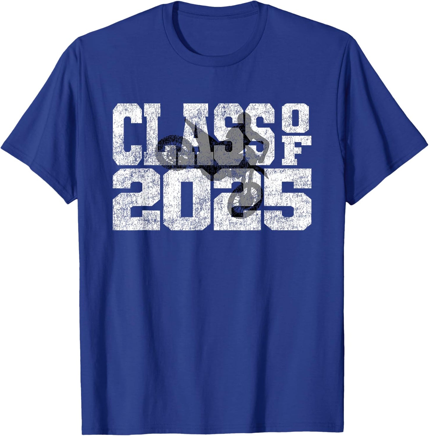 Vintage Class of 2025 Motocross Dirt Bike Motorcycle Lover T-Shirt - T-Shirt | Royal