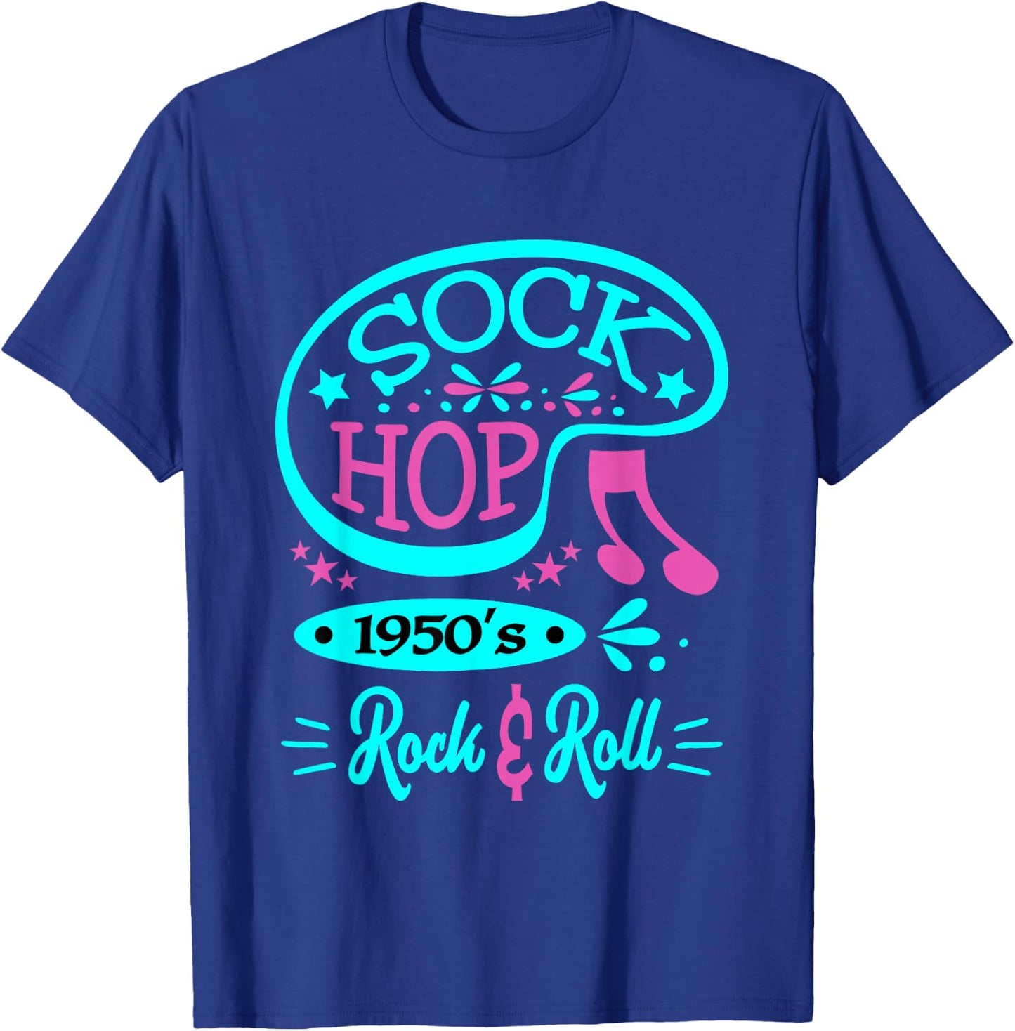 1950s Sock Hop Rockabilly Clothing Rock N Roll Greaser 50s T-Shirt - T-Shirt | Royal