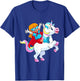 Superhero Birthday Girl Riding Unicorn Funny Kids Toddlers T-Shirt - T-Shirt | Royal
