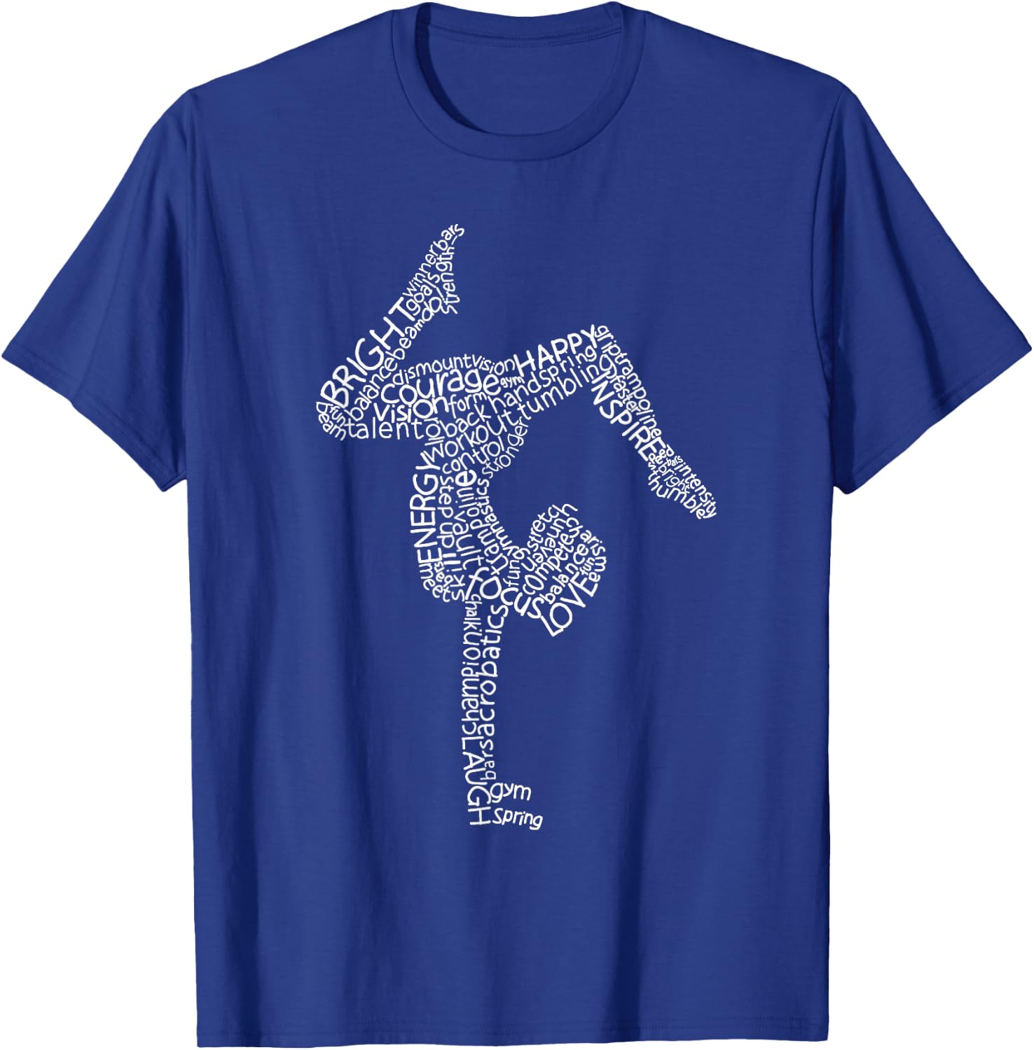 Gymnastics Typography Funny Gymnast Handstand Women Gift T-Shirt - T-Shirt | Royal