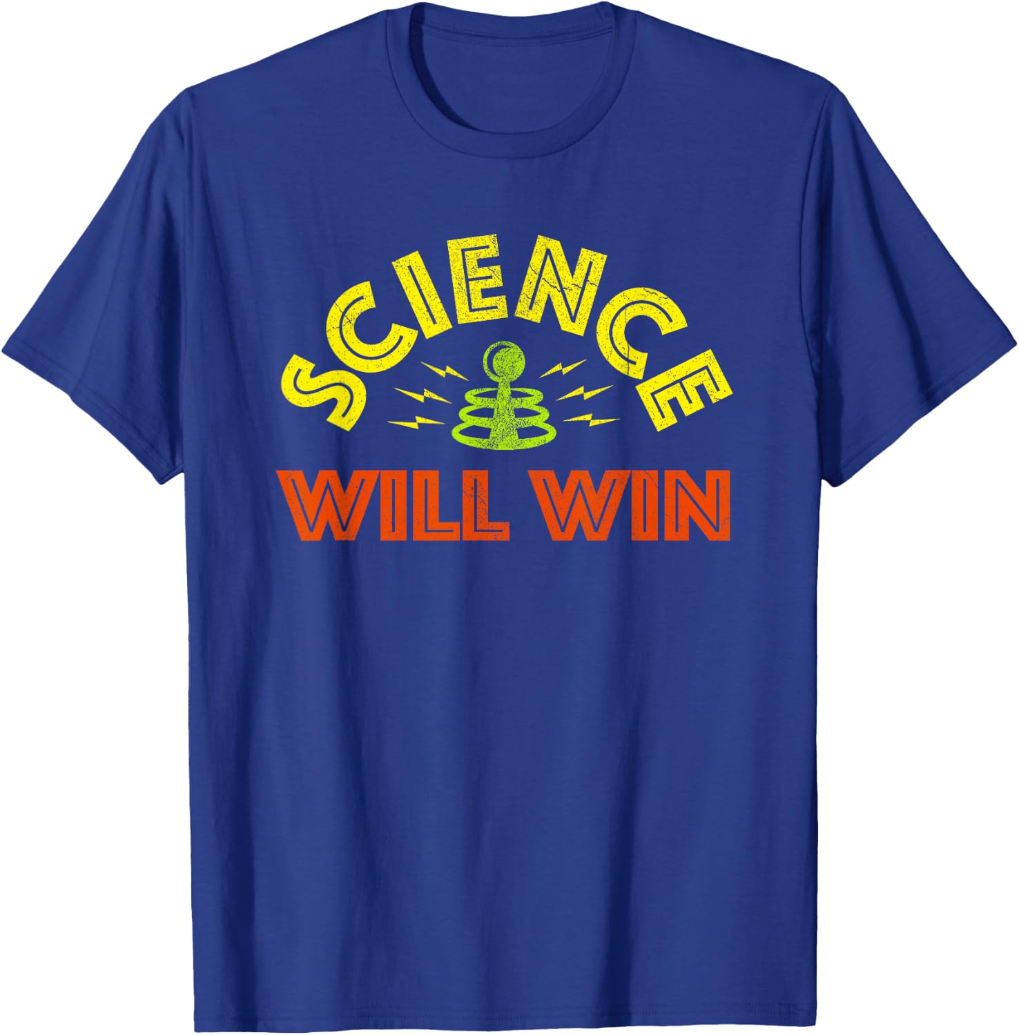 Science Will Win - Facts Over Fear Trust Science Knowledge T-Shirt - T-Shirt | Royal