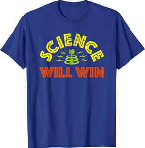 Science Will Win - Facts Over Fear Trust Science Knowledge T-Shirt - T-Shirt | Royal