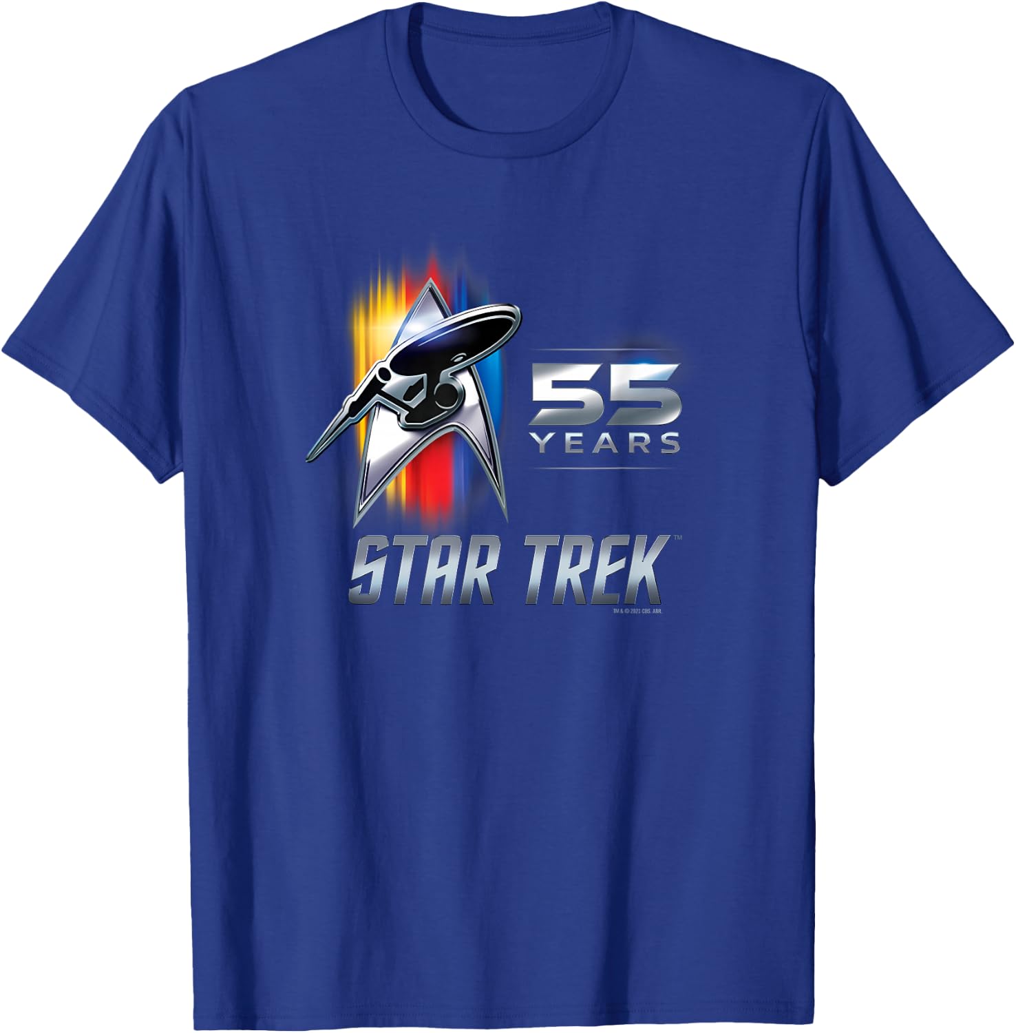 Star Trek 55th Anniversary T-Shirt - T-Shirt | Royal