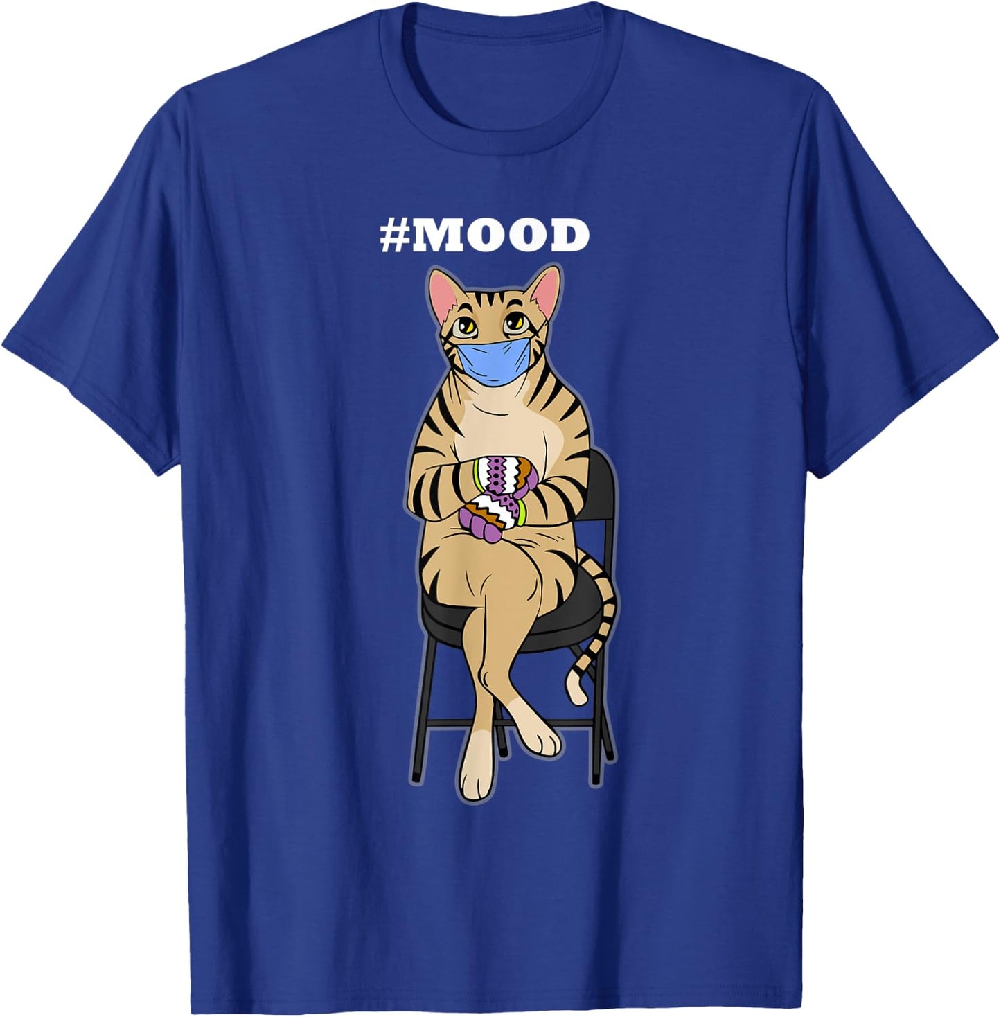 Cat Kitten Tiger Mood Bernie Sanders Mittens Meme Funny Joke Men Women Kids T-Shirt - T-Shirt | Royal