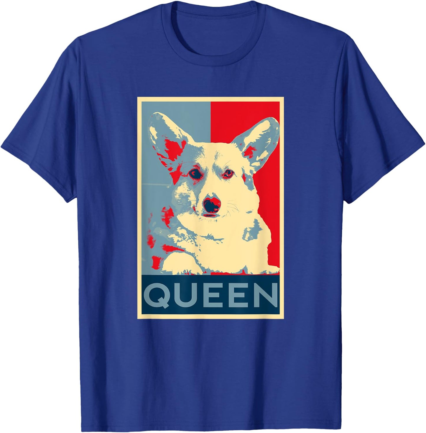 Corgi Queen Funny Corgi Dog Queen of England Men Women Girls Kids T-Shirt - T-Shirt | Royal