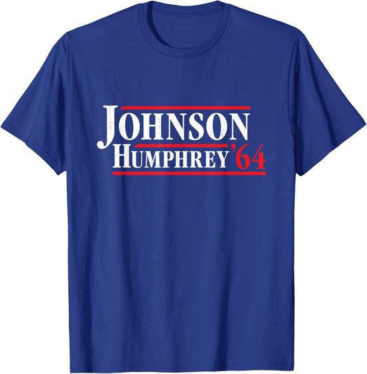 President Lyndon B Johnson 1964 - Retro 4th of July T-Shirt - T-Shirt | Royal