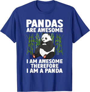 Funny Panda Art Women Giant Panda Bear Panda Lovers T-Shirt - T-Shirt | Royal