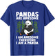 Funny Panda Art Women Giant Panda Bear Panda Lovers T-Shirt - T-Shirt | Royal