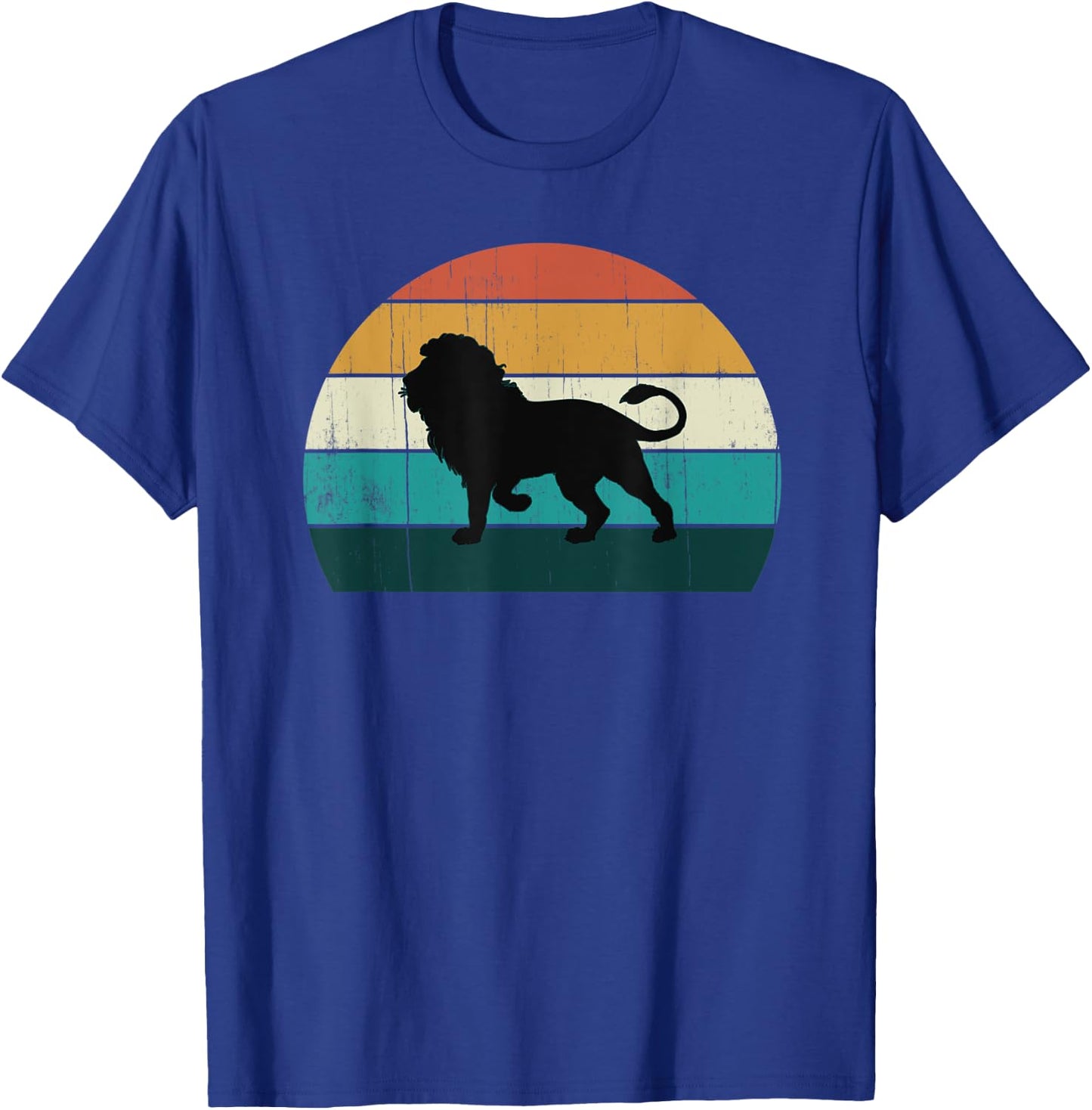 Retro Lion Mane Pride - Vintage Sunset African Land Mammals T-Shirt - T-Shirt | Royal