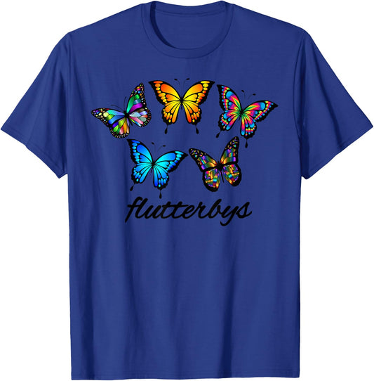 Flutterbys Butterfly Butterflies Trendy Monarch Gardening T-Shirt - T-Shirt | Royal