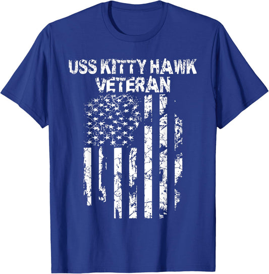 USS Kitty Hawk Veteran T-Shirt - T-Shirt | Royal