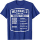 Mechanic Hourly Rate Funny Mechanics Labor Rates Gift Men T-Shirt - T-Shirt | Royal