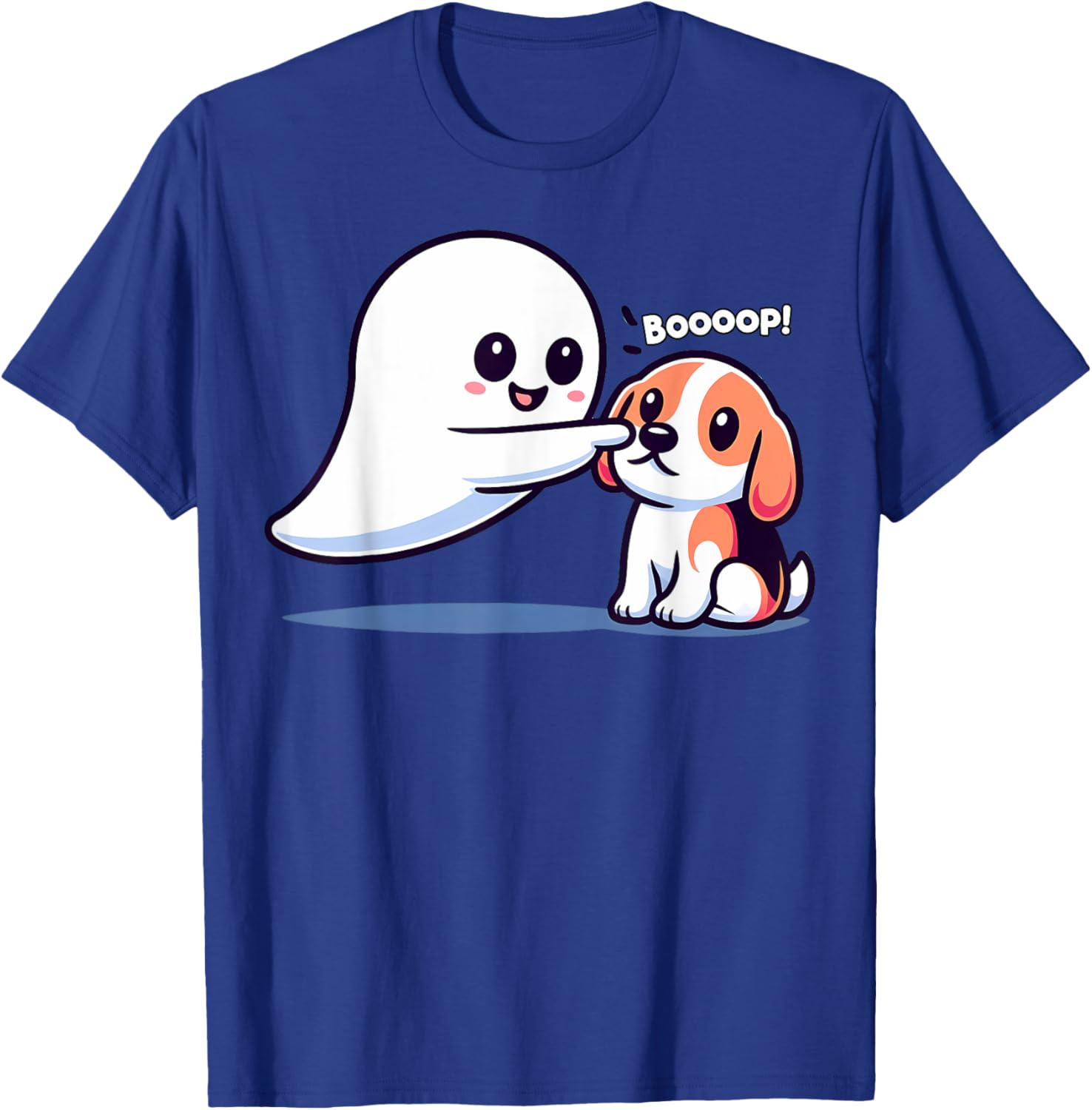 Funny Halloween Ghost Beagle Dog Boop Silly Puppy Humor Women Kids T-Shirt - T-Shirt | Royal