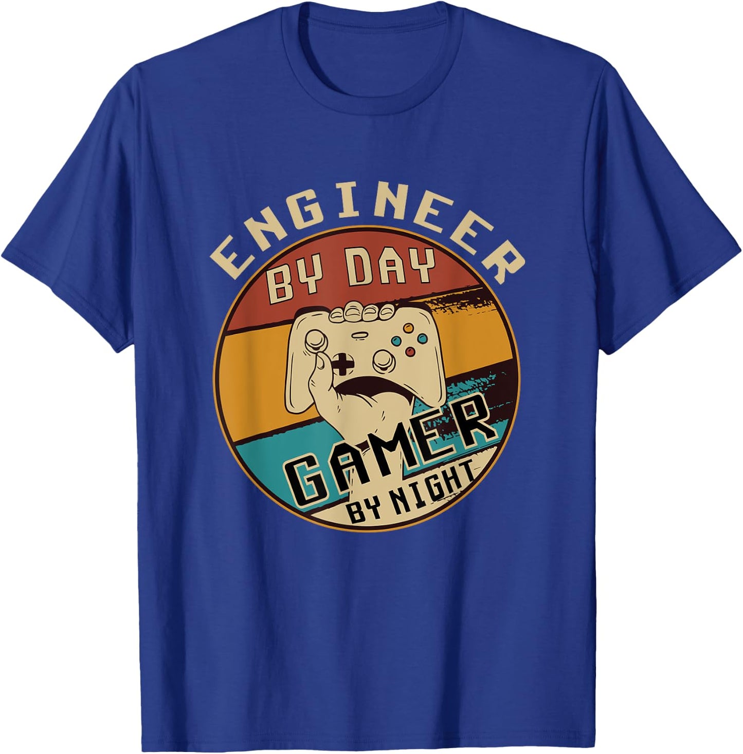 Engineer by Day Gamer by Night T-Shirt - T-Shirt | Royal
