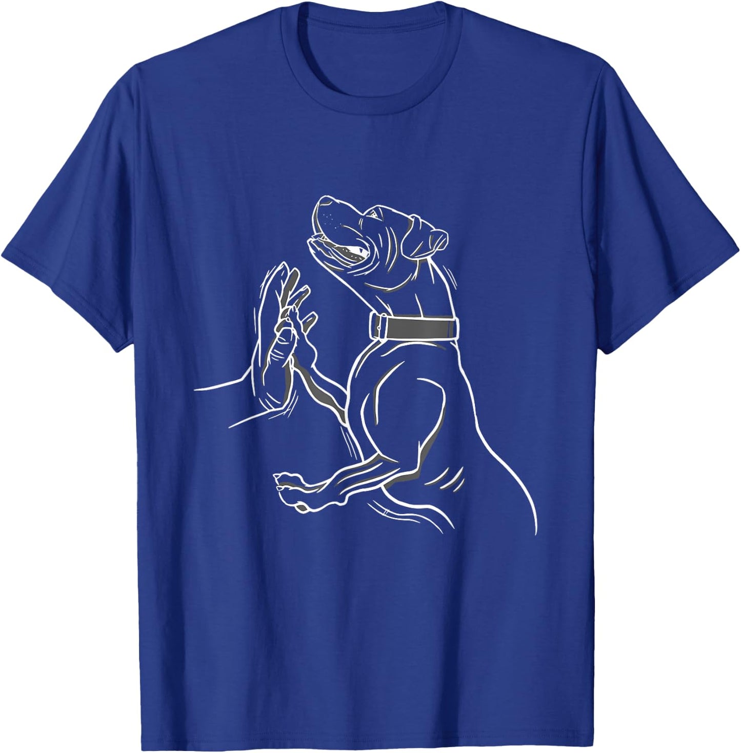 Boxer Pitbull Mom & Dad Dog Gifts -Adults Black Cotton Small Classic Fit Short Sleeve Dog-Themed T-Shirt - T-Shirt | Royal