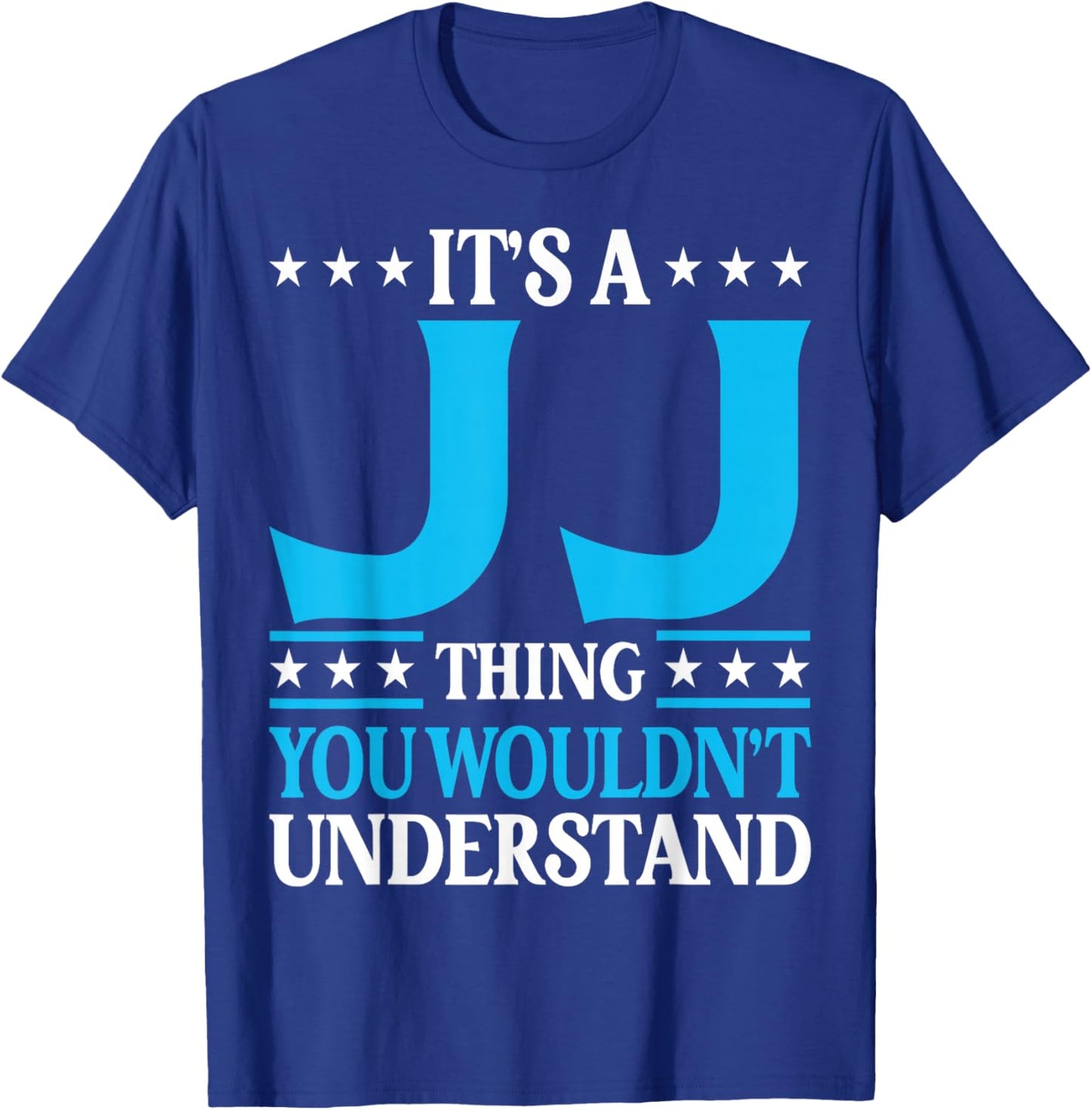 Jj Gifts Jj Men Name Birthday Gifts - -Adults - Black - Small - Short Sleeve - - Modern Classic - Round Neck - Letter Print - Pull On T-Shirt - T-Shirt | Royal