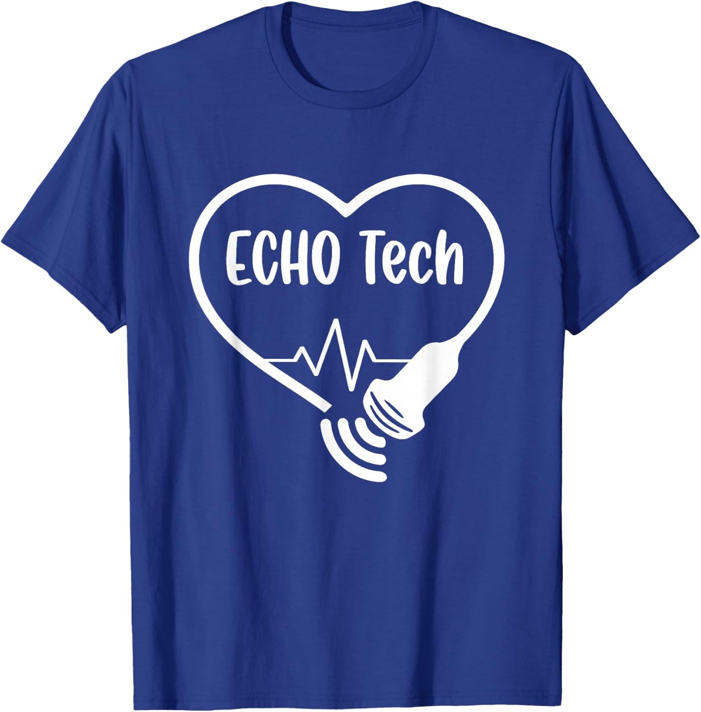 Echo Tech Cardiac Sonographer RDCS Echocardiographer T-Shirt - T-Shirt | Royal