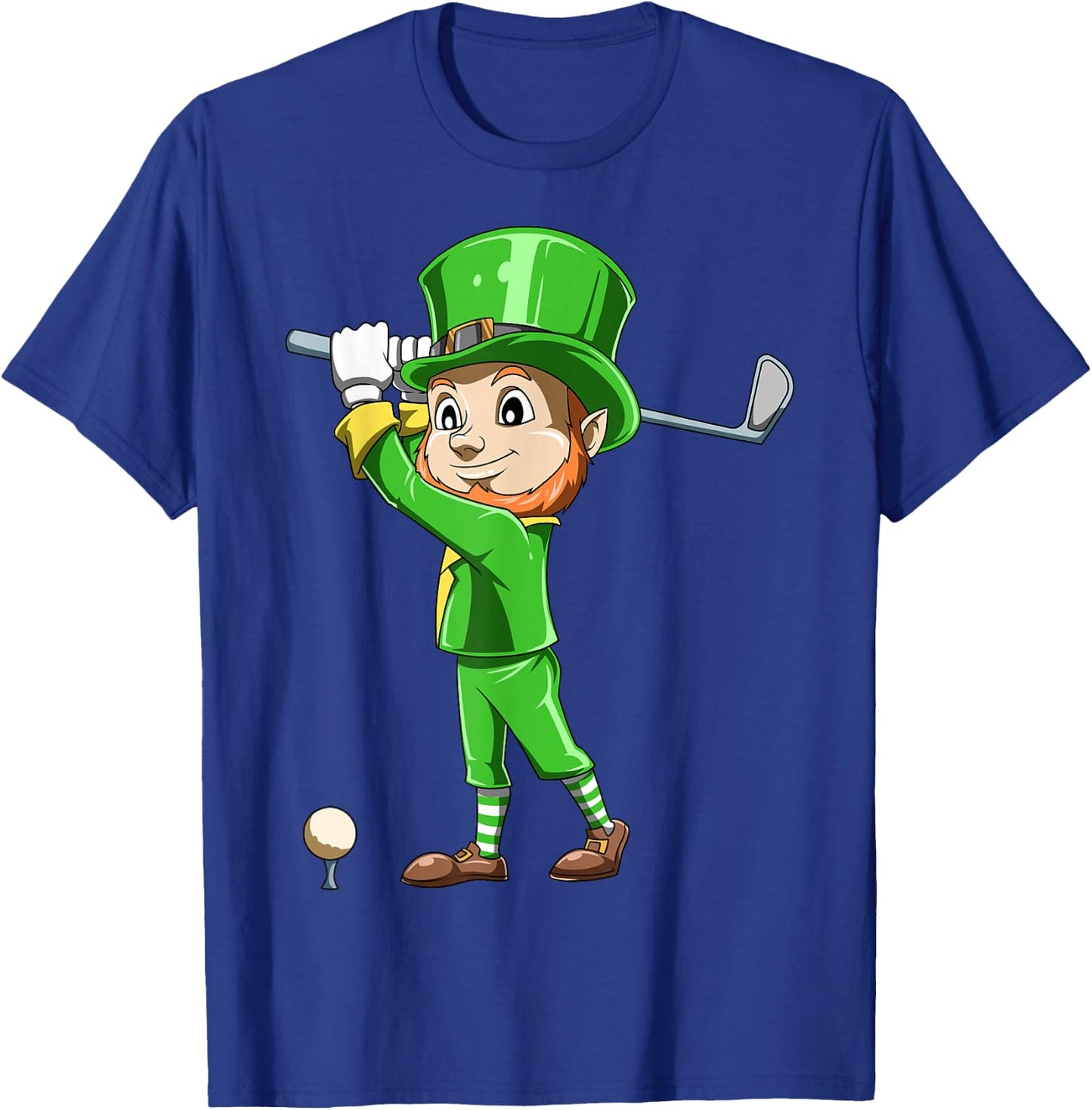 St. Patrick's Day Golf Leprechaun Playing Golf Irish Golfers T-Shirt - T-Shirt | Royal