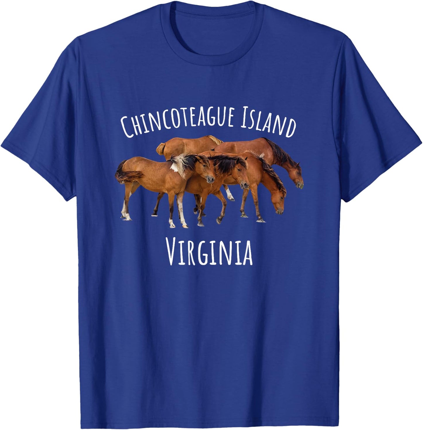 Chincoteague Island Virginia Horse Assateague Pony T-Shirt - T-Shirt | Royal