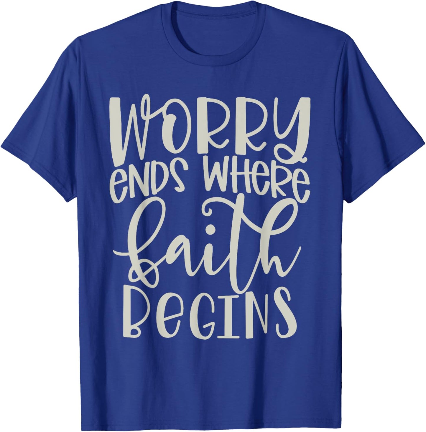 Faith Based Print Plus Size Christian 2x Scripture Girl T-Shirt - T-Shirt | Royal