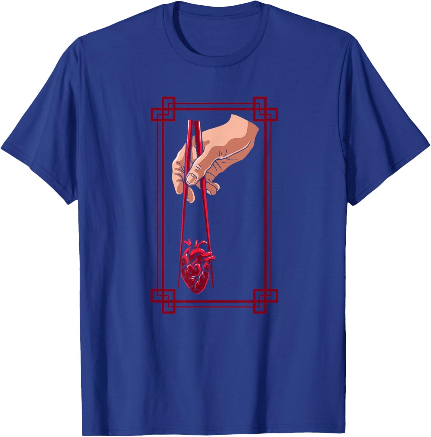 Weird Goth Chopstick Heart Japanese Aesthetic Anime Lover T-Shirt - T-Shirt | Royal