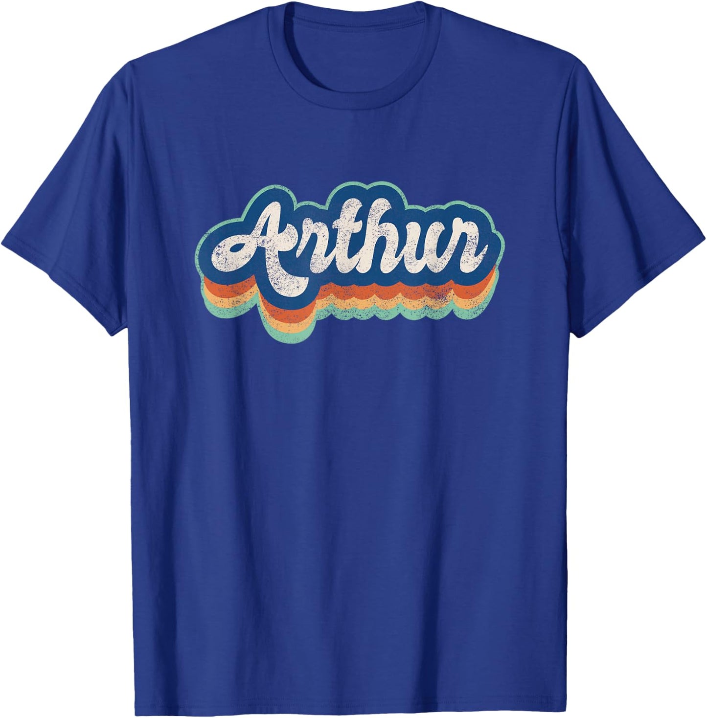 Arthur First Name Boy Vintage Style 70s 80s Personalized T-Shirt - T-Shirt | Royal