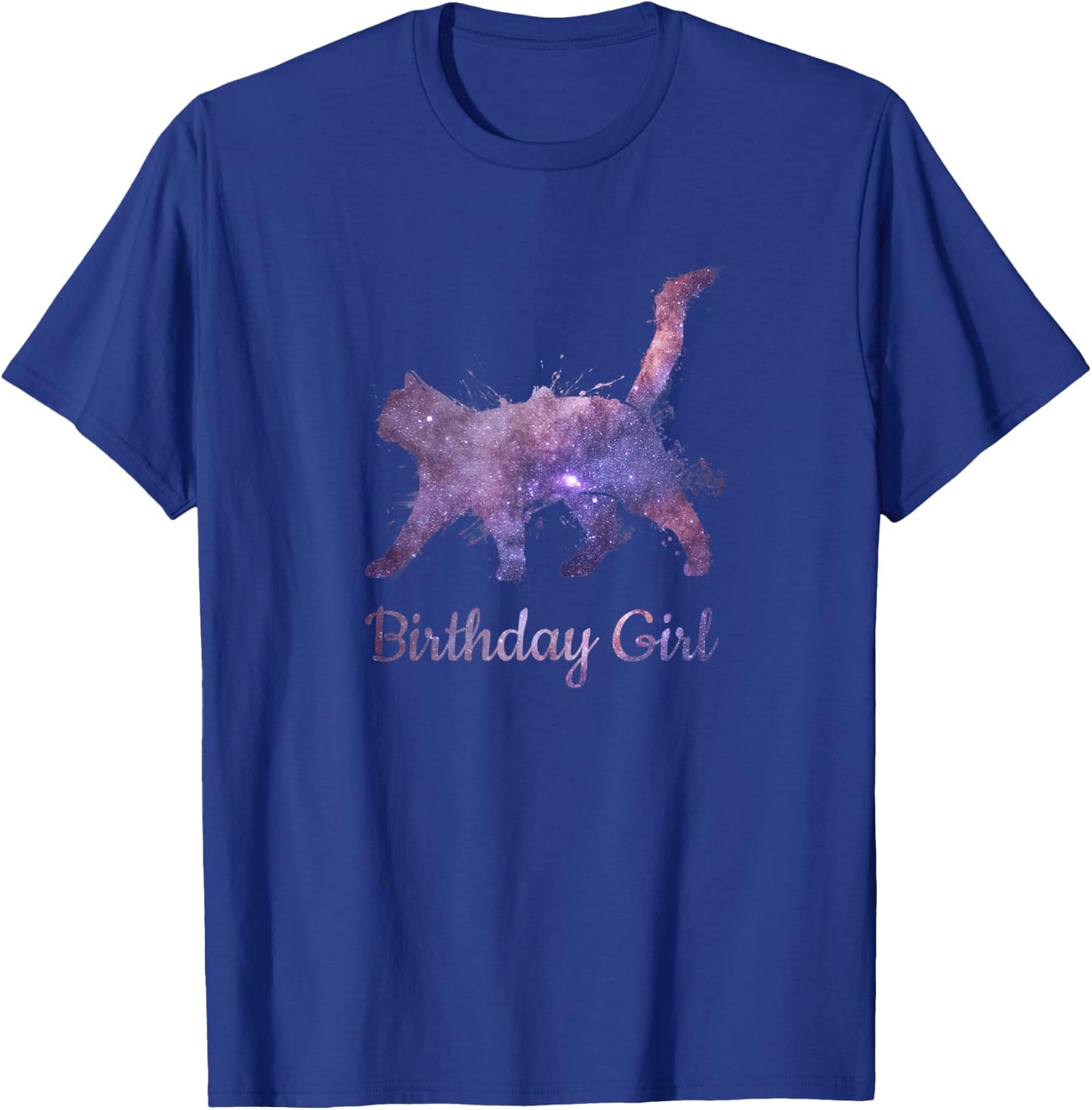 Space Galaxy Cat Pet Birthday Gift Stars Cute Catlovers T-Shirt - T-Shirt | Royal