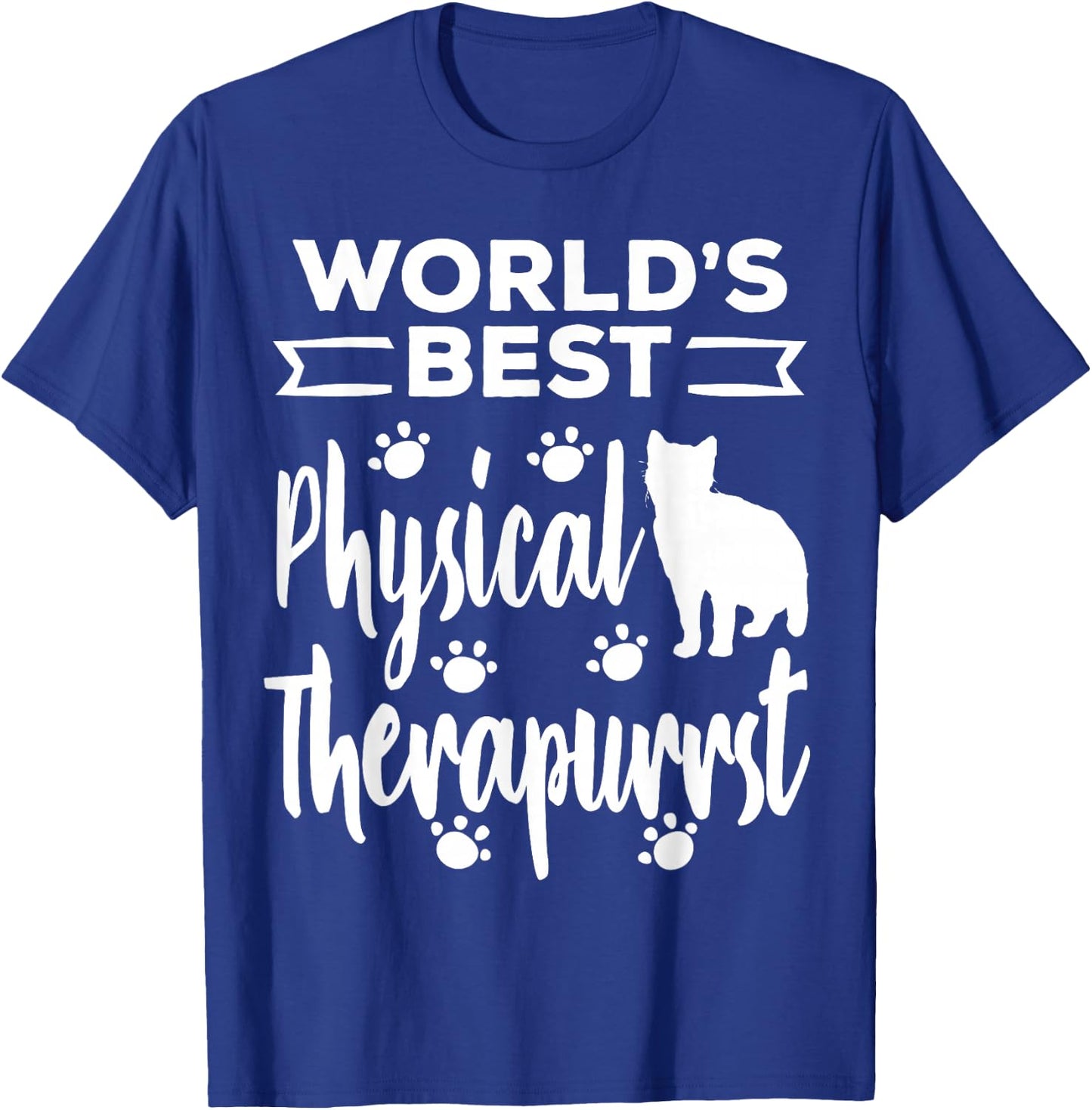 Physical Therapist Funny Cat DPT Therapy Graduation 2025 T-Shirt - T-Shirt | Royal