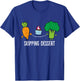 Broccoli Carrot Vegetable Skipping Dessert Cupcake T-Shirt - T-Shirt | Royal
