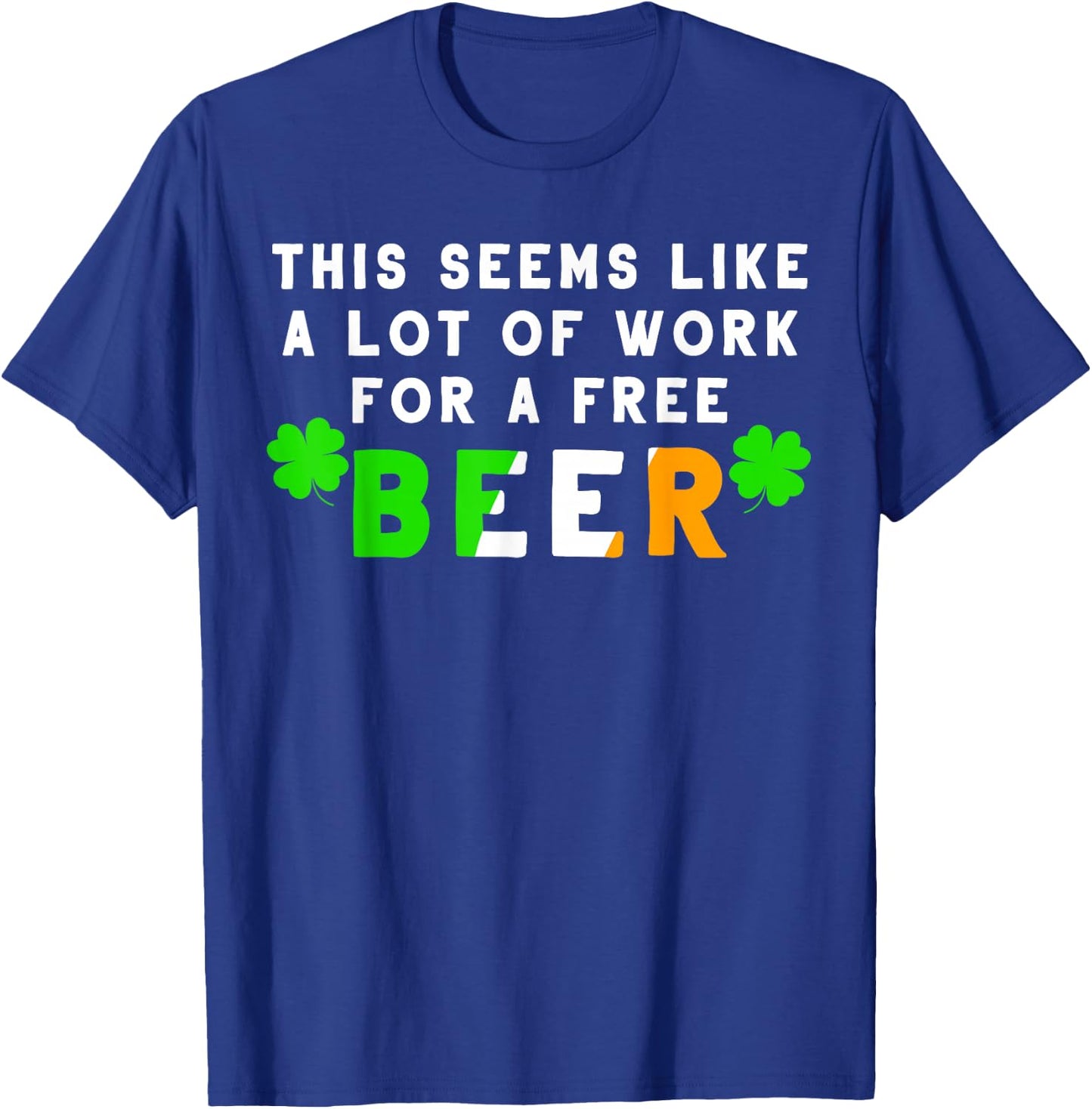 St Patricks Day Running Design Gift Irish Beer Races T-Shirt - T-Shirt | Royal