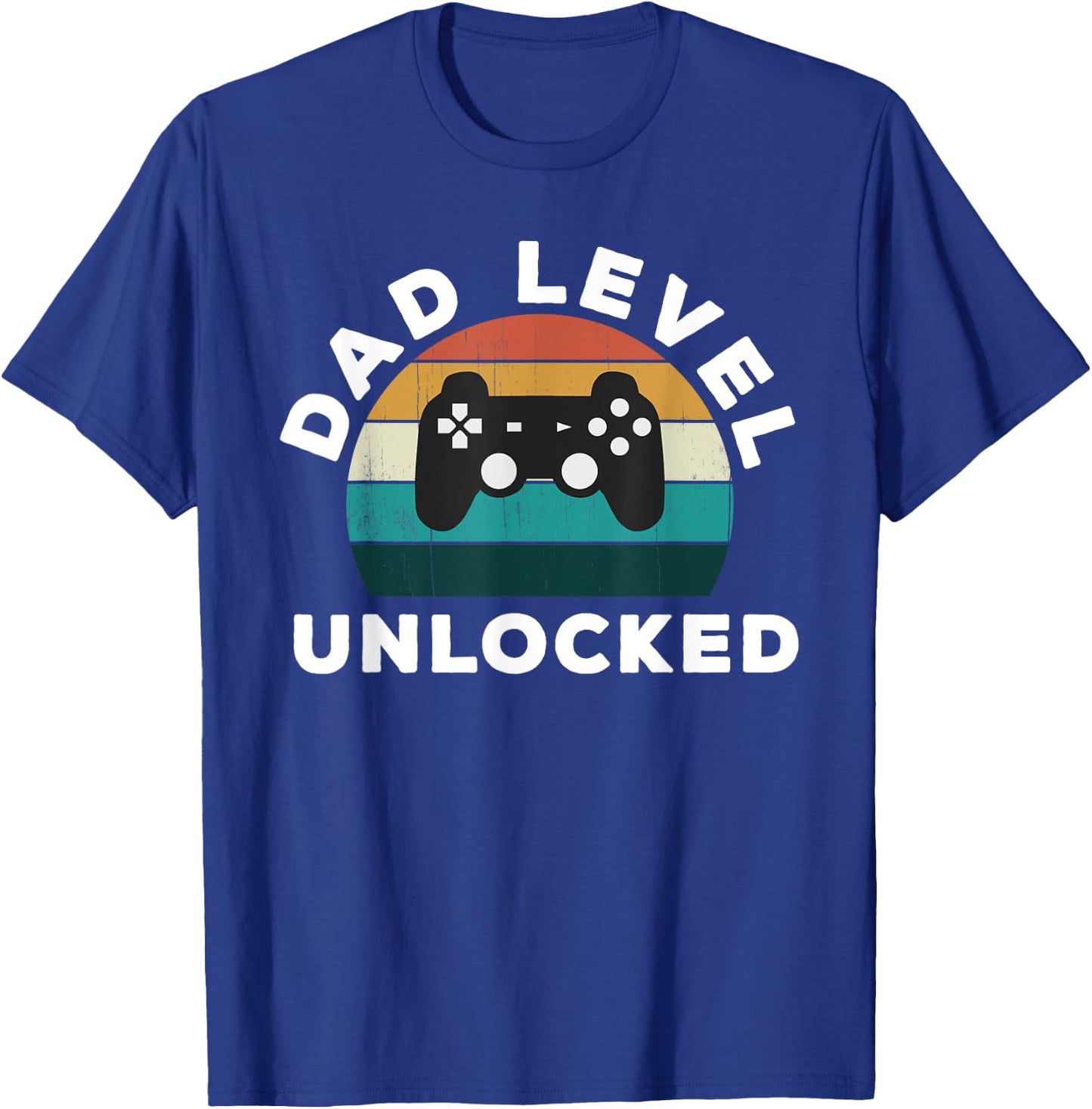 Dad Level Unlocked - Game Lover / Gamer New Father Baby T-Shirt - T-Shirt | Royal