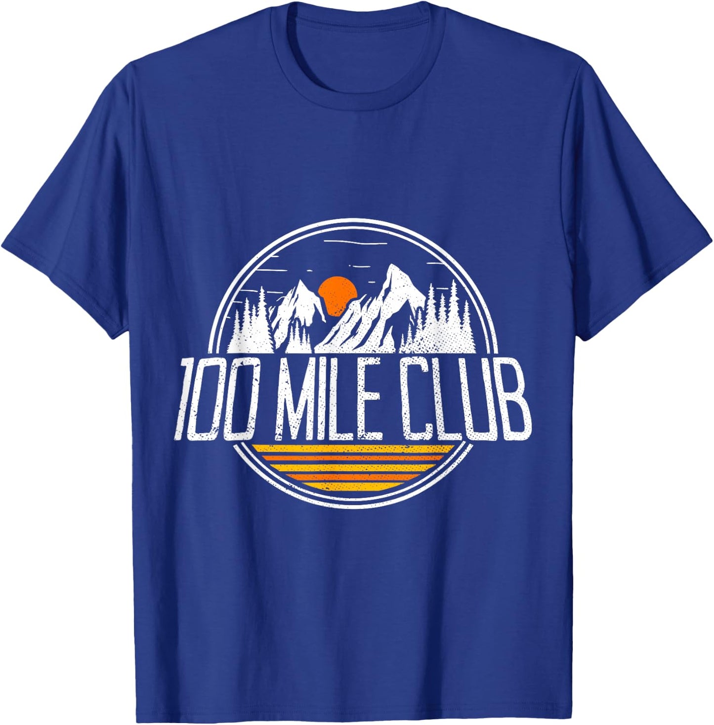 100 Mile Club Run Adventure Fell Ultra Run Trail Running T-Shirt - T-Shirt | Royal